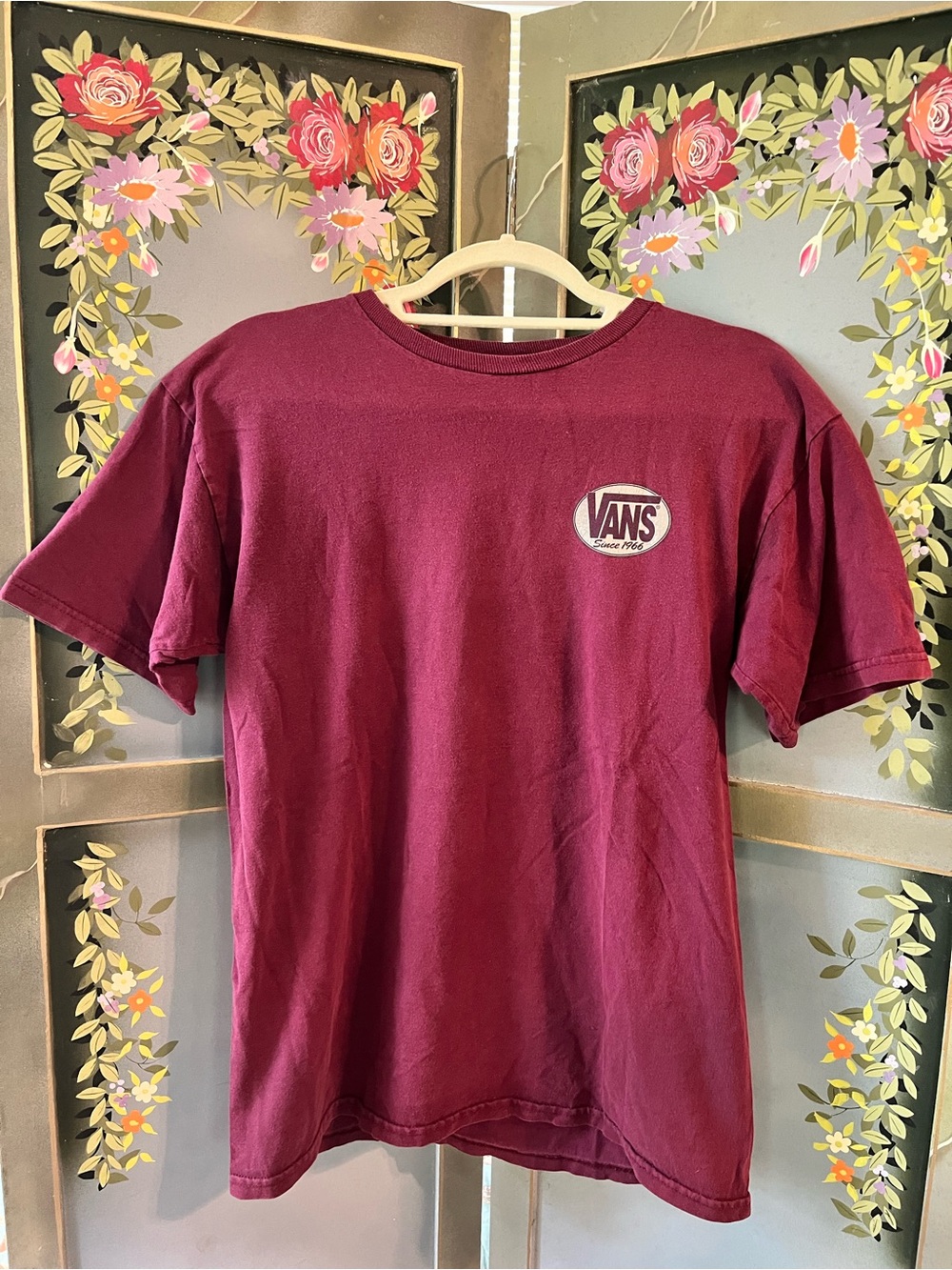 Vans Unisex Maroon Short Sleeve Tee